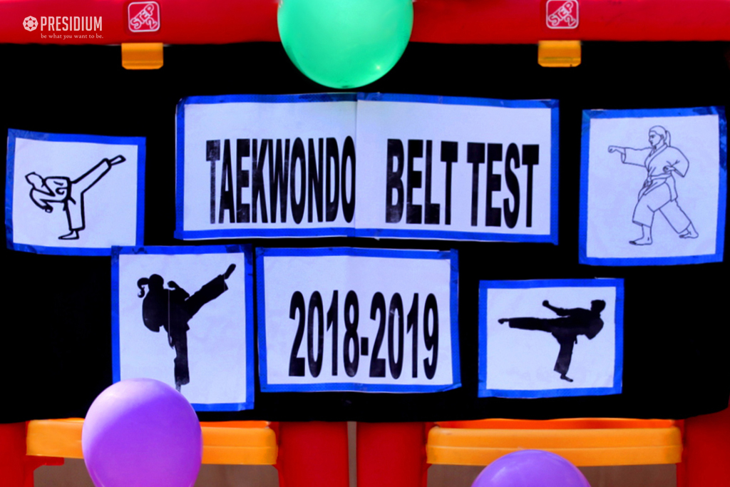 PRESIDIANS SHOWCASE THEIR TECHNIQUE AT TAEKWONDO BELT TEST EVENT2019