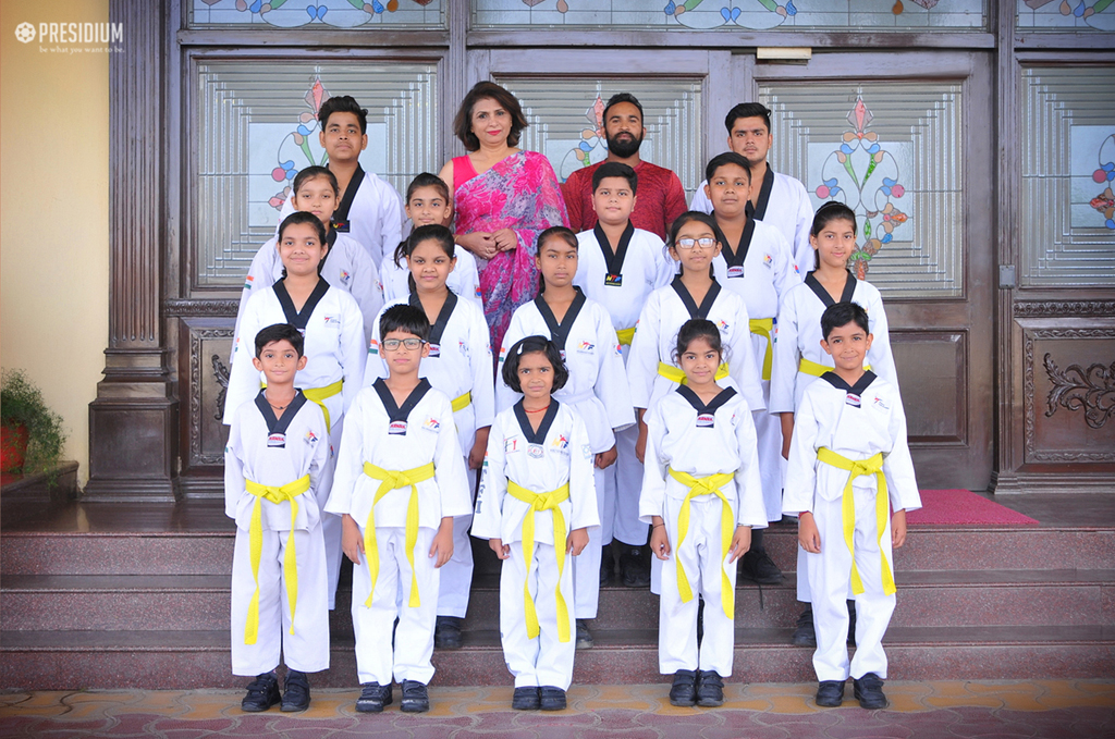 PRESIDIANS ACE IN TAEKWONDO ACTIVITY & GET YELLOW & GREEN BELTS