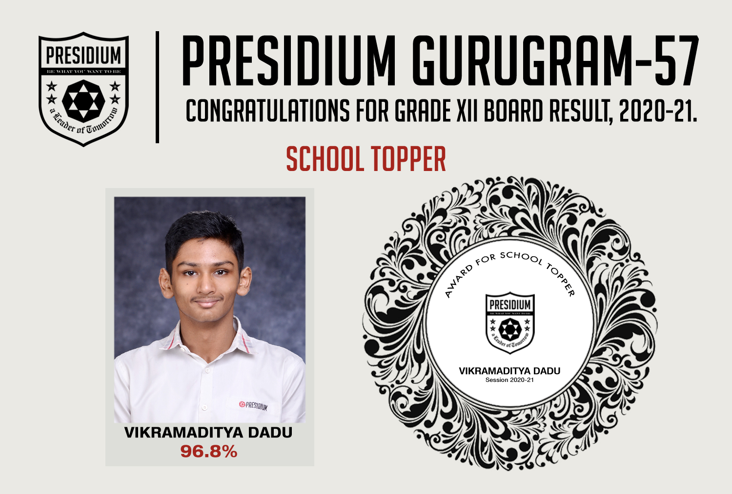 Presidium Gurgaon-57, PRESIDIANS OF CLASS 12TH DELIVER OUTSTANDING RESULTS IN BOARDS!