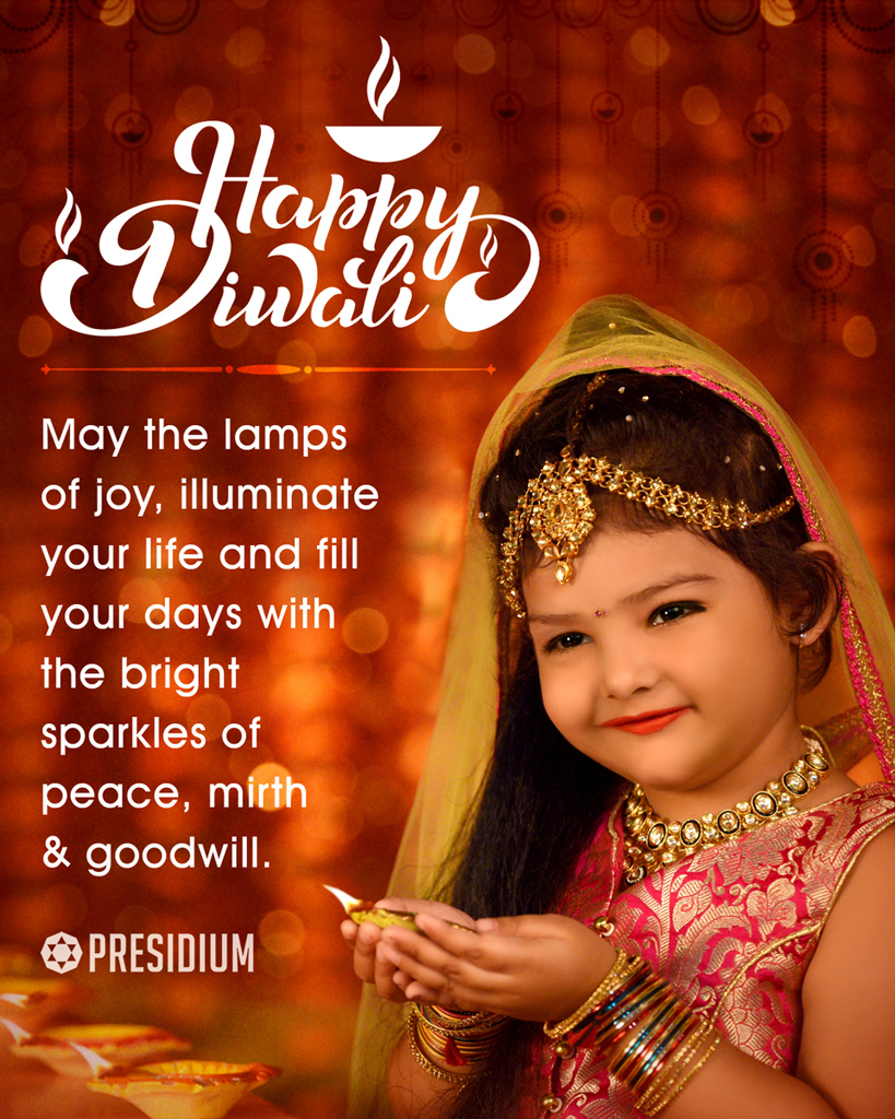 MAY THE LIGHT OF DIWALI ILLUMINATE YOUR SOUL WITH CONTENTMENT 