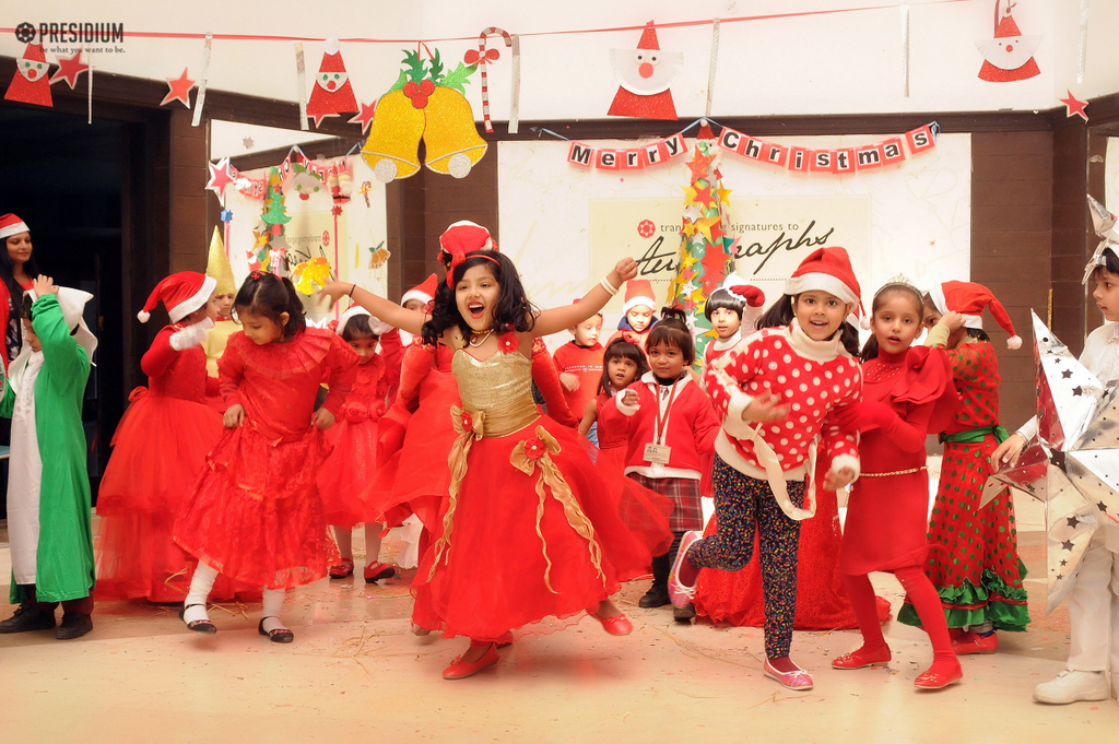 Presidium Indirapuram, ASSEMBLY ON CHRISTMAS TEACHES LITTLE PRESIDIANS TO CARE & SHARE