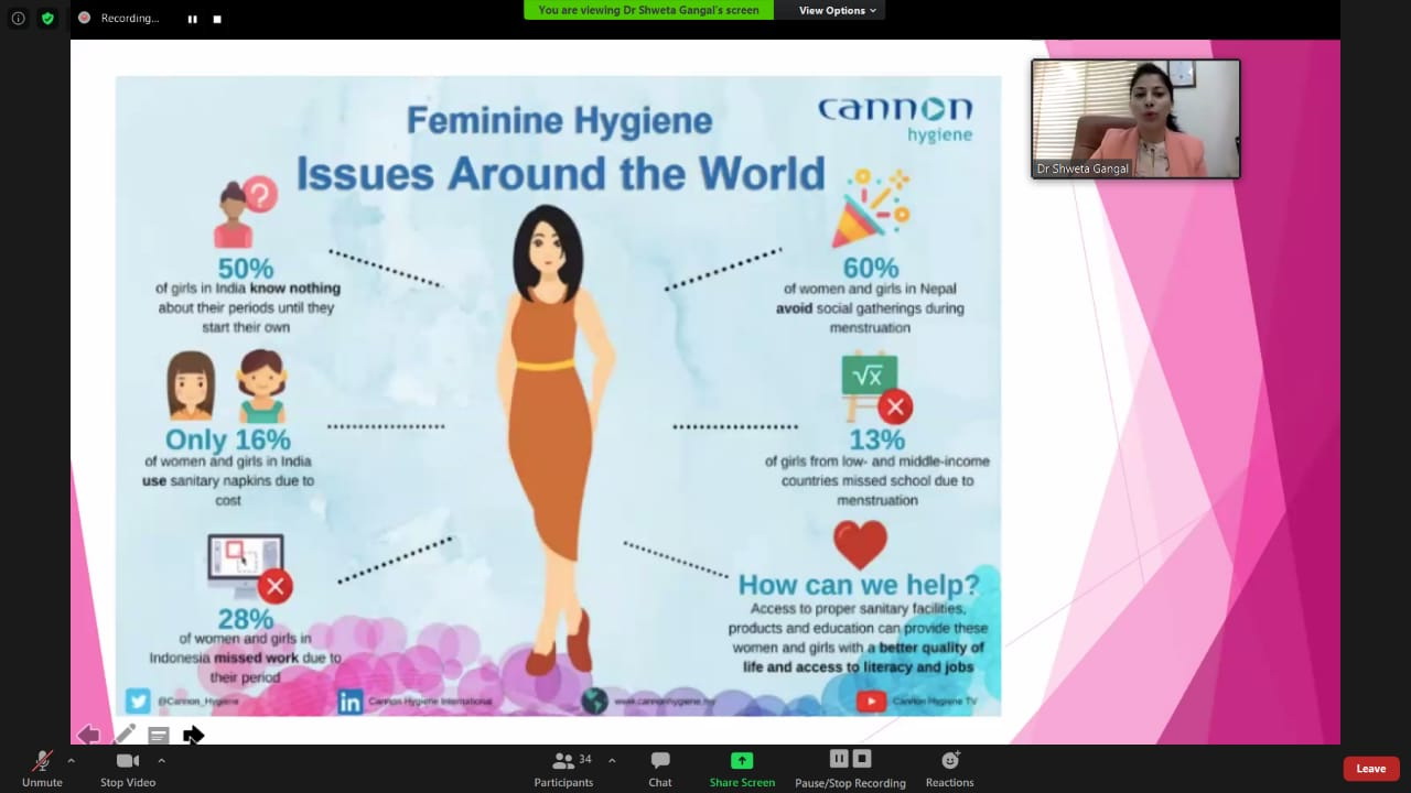 AN INFORMATIVE WORKSHOP ON MENSTRUATION AWARENESS AND HYGIENE