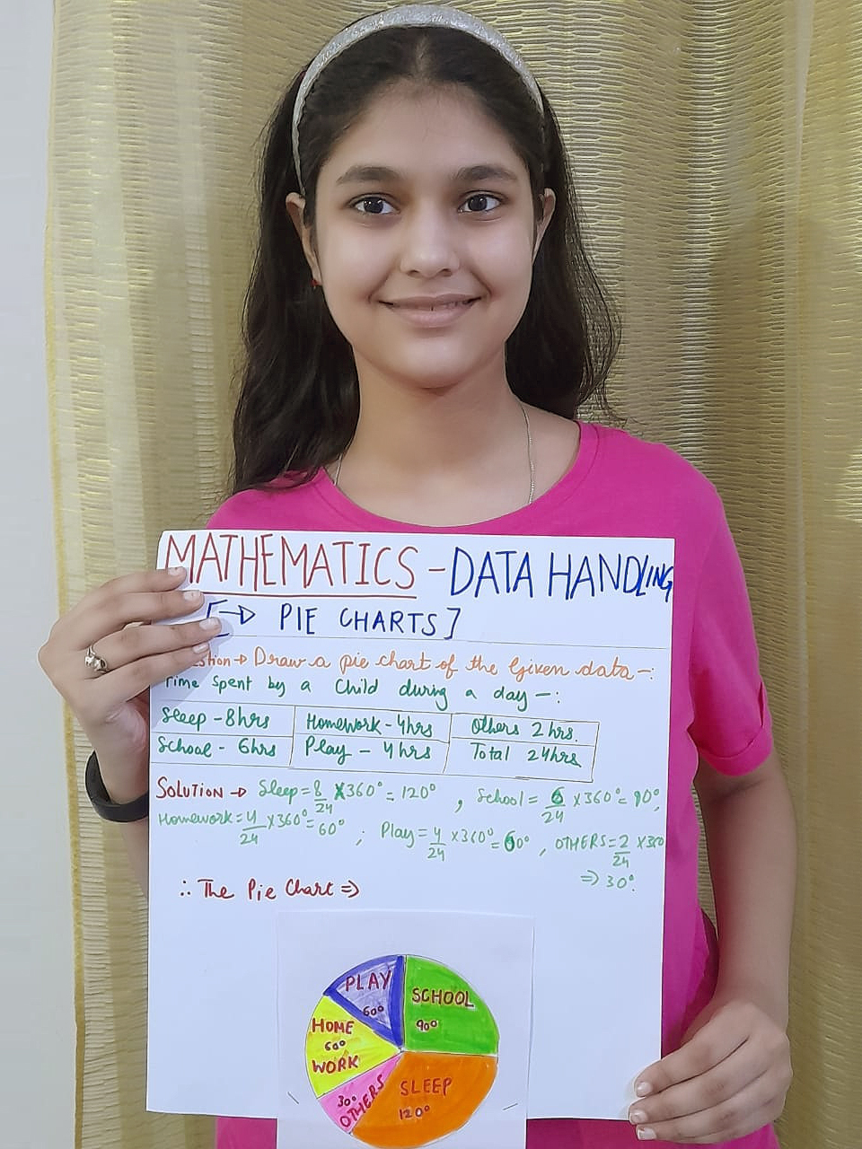 STUDENTS LEARN TO REPRESENT DATA USING PIE CHART