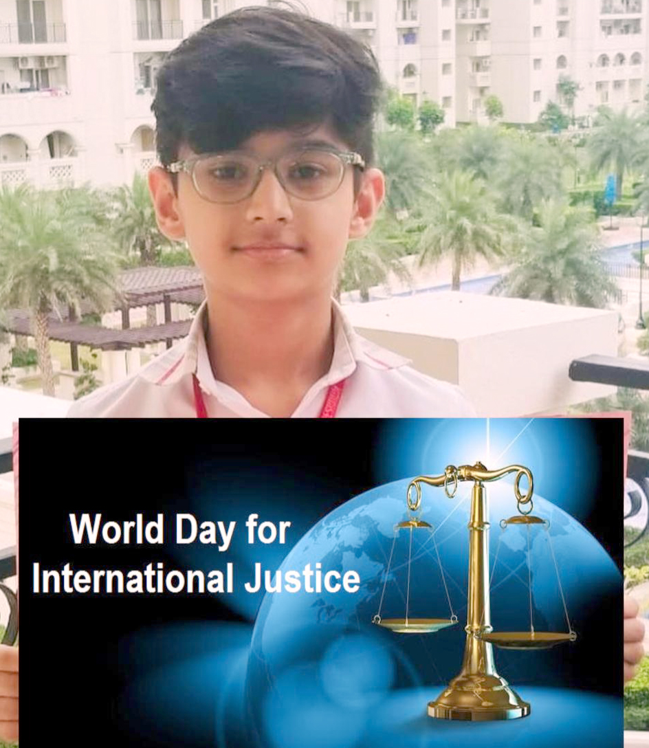Presidium Punjabi Bagh, STUDENTS MARK INTERNATIONAL JUSTICE DAY WITH ENTHUSIASM