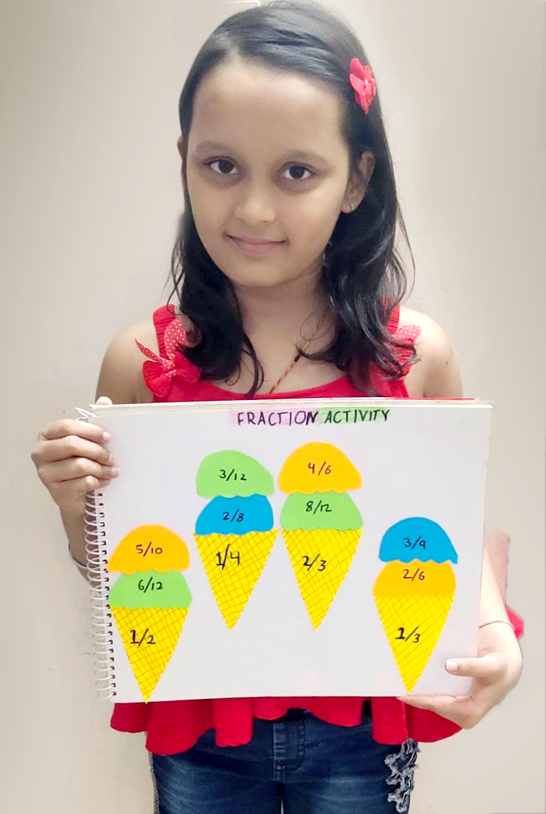 Presidium Pitampura, STUDENTS STRENGTHEN THEIR MATHS SKILLS WITH FRACTION ACTIVITY