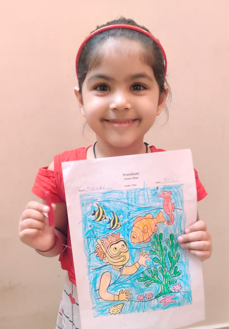 Presidium Vivek Vihar, STUDENTS UNLEASH THEIR TALENT AT DRAWING & COLORING COMPETITION