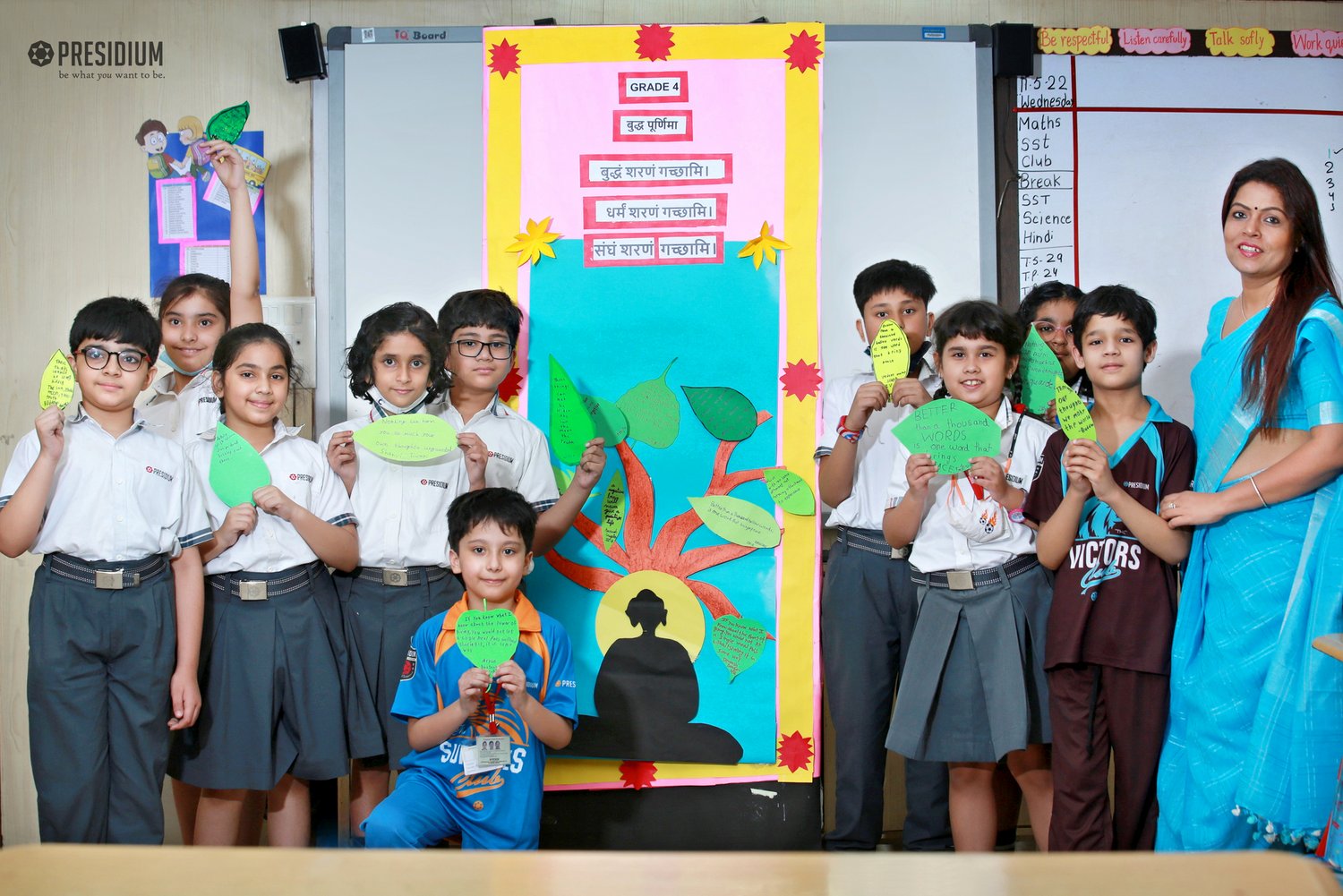 Presidium Indirapuram, STUDENTS LEARN  FROM THE NOBLE TEACHINGS OF LORD BUDDHA