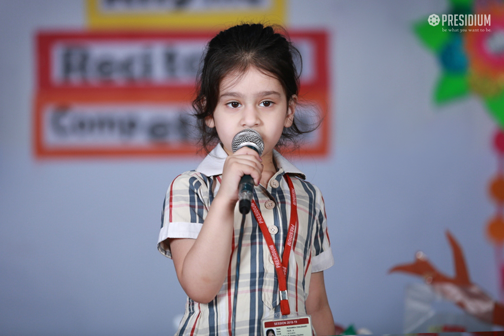 Presidium Vivek Vihar, RHYME RECITATION COMPETITION ENHANCES CONFIDENCE OF STUDENTS