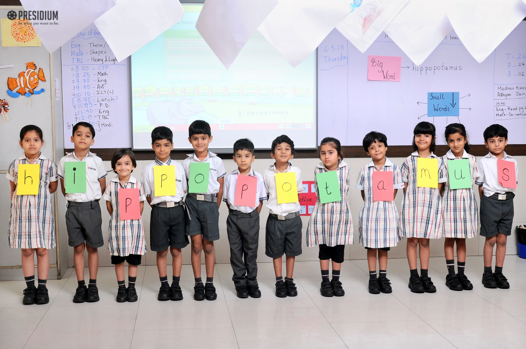 Presidium Rajnagar, PRESIDIANS LEARN NEW SPELLINGS & WORDS WITH WORD MAKING ACTIVITY