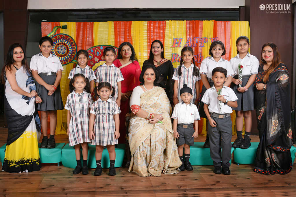 Presidium Rajnagar, MRS.SUDHA GUPTA JOINS STUDENTS FOR RAKSHABANDHAN CELEBRATION