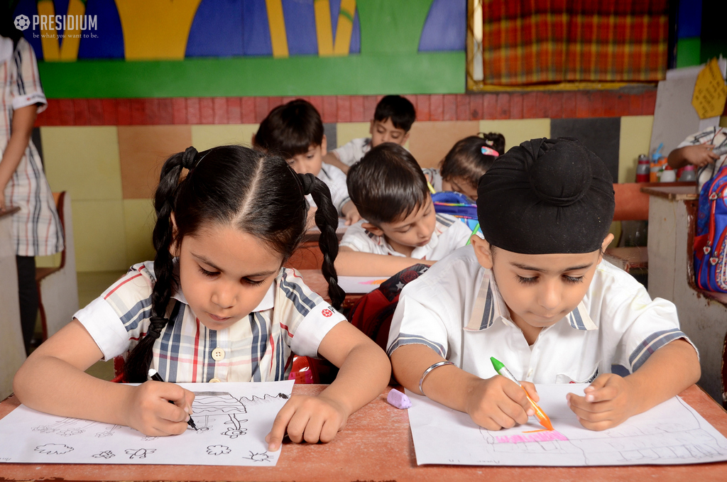 Presidium Vivek Vihar, PAINTING DREAMS ON A CANVAS AT DRAWING & COLOURING COMPETITION