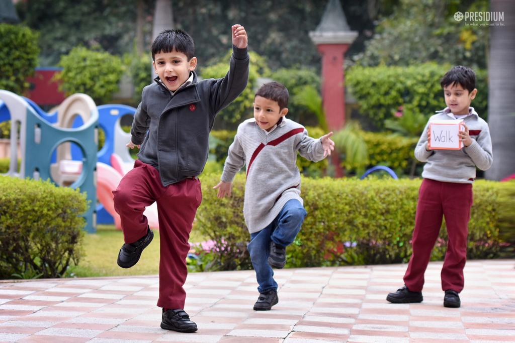 Presidium Dwarka-6, AN ACTIVITY IS ORGANIZED FOR STUDENTS TO LEARN ACTION WORDS Presidium Dwarka-6, AN ACTIVITY IS ORGANIZED FOR STUDENTS TO LEARN ACTION WORDS