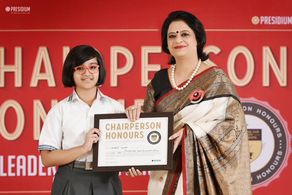 Presidium Indirapuram, OUR YOUNG ACHIEVERS ACKNOWLEDGED BY CHAIRPERSON OF PRESIDIUM