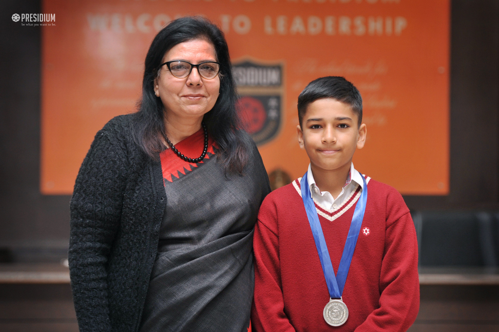 Presidium Gurgaon-57, ROLLER HOCKEY CHAMPION, DEVANSH BAGS SILVER MEDAL