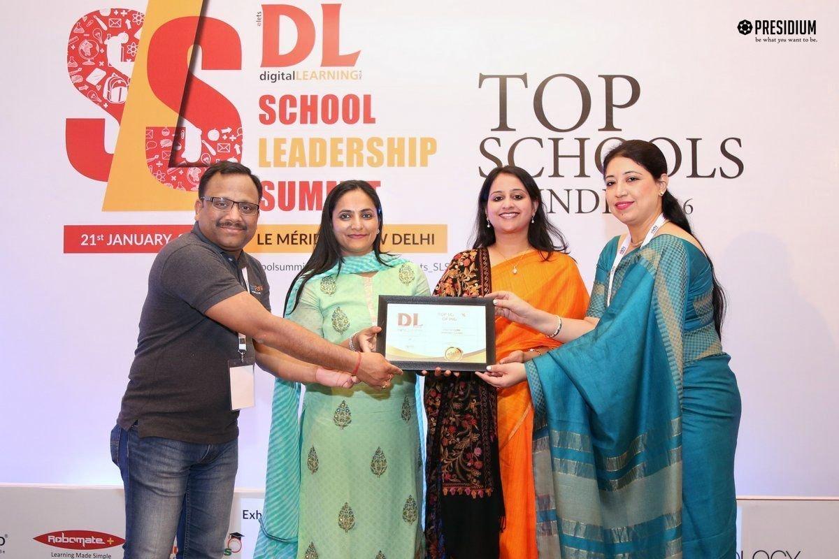 Presidium Indirapuram, PRESIDIUM INDIRAPURAM HONOURED AS ONE OF THE TOP SCHOOLS OF INDIA