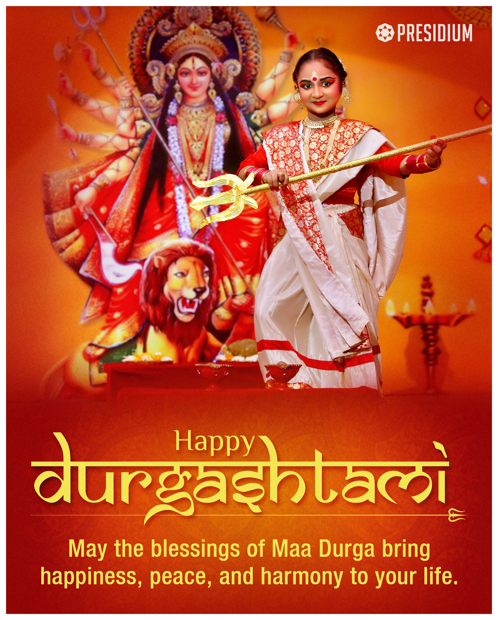 MAY GODDESS DURGA SHOWER HER DIVINE BLESSINGS ON ALL!