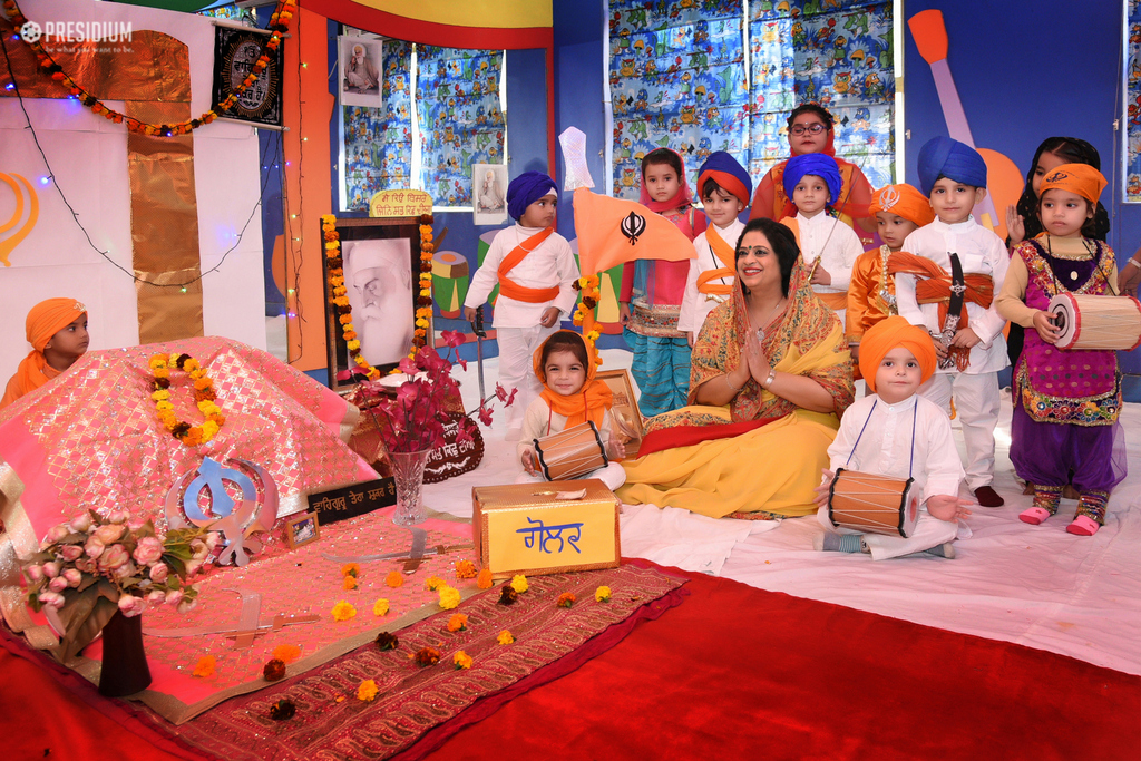 Presidium Dwarka-6, MRS.SUDHA GUPTA JOINS STUDENTS FOR GURU NANAK JAYANTI CELEBRATIONS