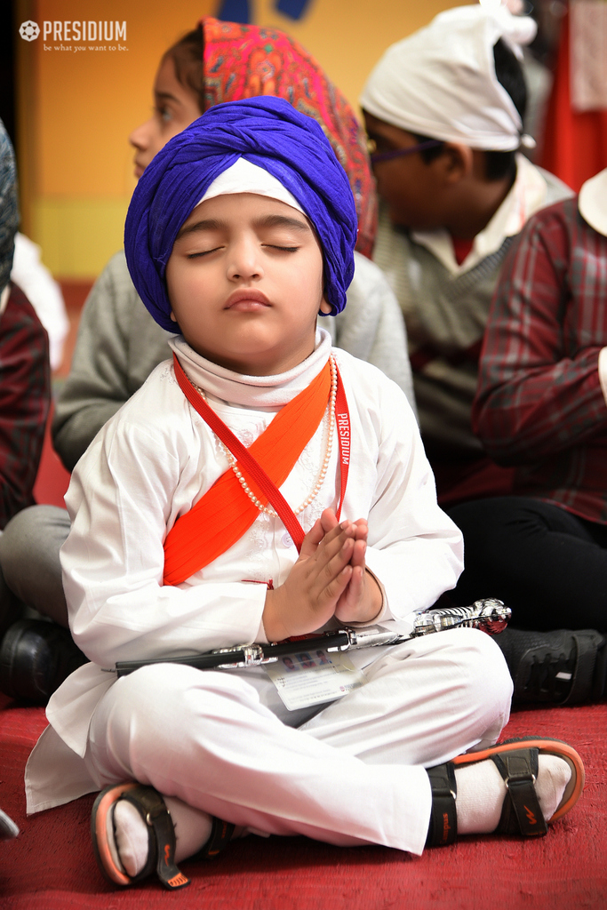 Presidium Dwarka-6, MRS.SUDHA GUPTA JOINS STUDENTS FOR GURU NANAK JAYANTI CELEBRATIONS