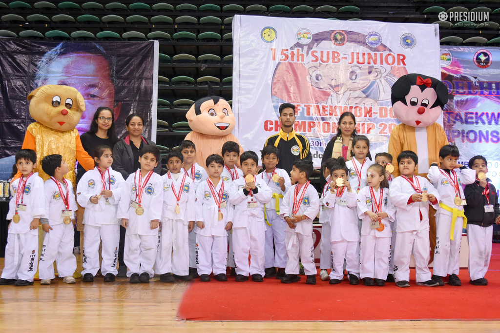 Presidium Dwarka-6, PRESIDIANS BAGS 21 MEDALS IN TAEKWONDO CHAMPIONSHIP