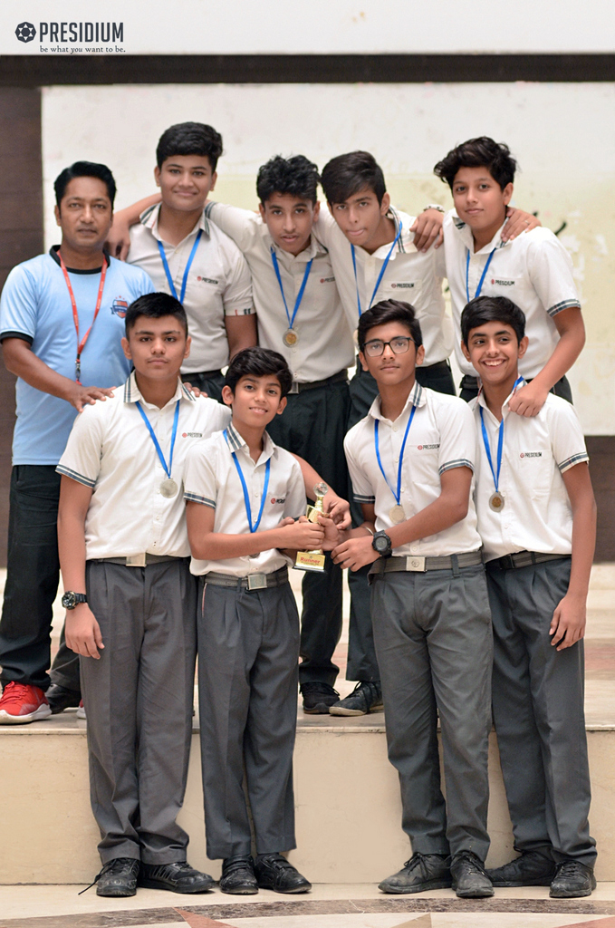 Presidium Indirapuram, PLAYERS STRIKE THE VICTORY GOAL AT  CHAUNNA FOOTBALL CHAMPIONSHIP