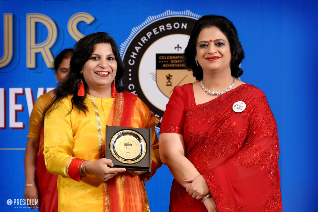 Presidium Gurgaon-57, MRS. SUDHA GUPTA MA’AM  ACKNOWLEDGES TEACHERS  AT CHAIRPERSON HONOURS