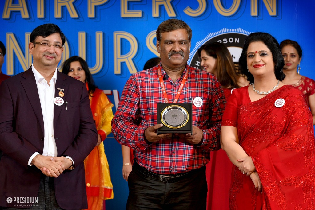 Presidium Gurgaon-57, MRS. SUDHA GUPTA MA’AM  ACKNOWLEDGES TEACHERS  AT CHAIRPERSON HONOURS