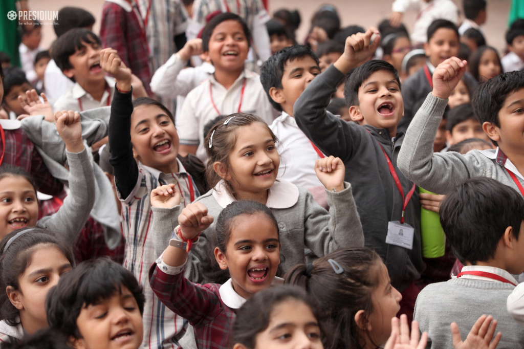 Presidium Gurgaon-57, TEACHERS PRESENT A BEAUTIFUL ASSEMBLY ON CHILDREN’S DAY