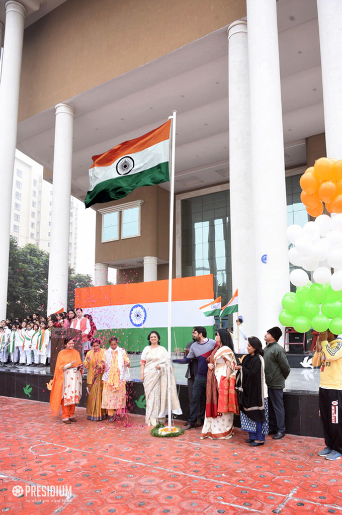 Presidium Gurgaon-57, SUDHA MAM CELEBRATES 69TH REPUBLIC DAY WITH PATRIOTIC PRESIDIANS