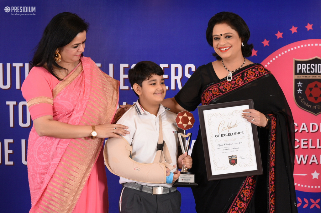 Presidium Gurgaon-57, YOUNG ACHIEVERS HONOURED AT ACADEMIC EXCELLENCE AWARDS 2018