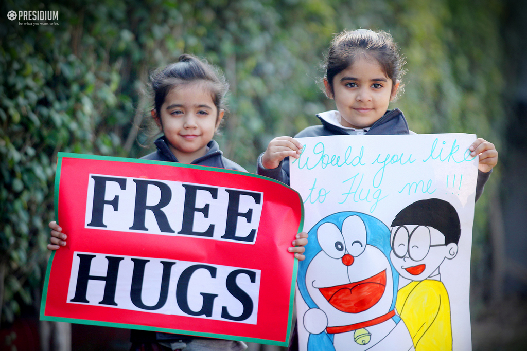 Presidium Rajnagar, HUG DAY: ALL THEY NEED IS A HUG & A SMILE IN EVERY LITTLE WHILE!