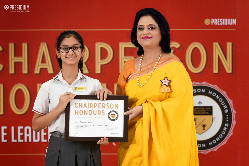 Presidium Indirapuram, RECOGNISING ACHIEVEMENTS OF FUTURE LEADERS AT CHAIRPERSON HONOURS