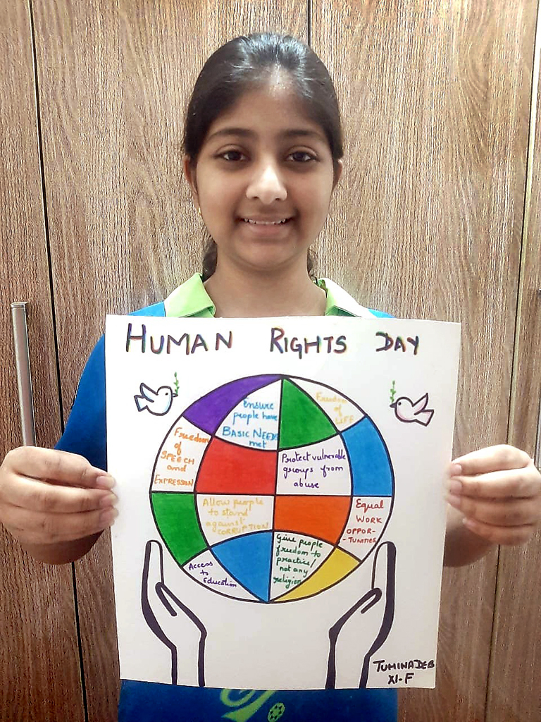 Presidium Rajnagar, HUMAN RIGHTS DAY: STUDENTS ENGAGE IN SPREADING POWERFUL IDEAS