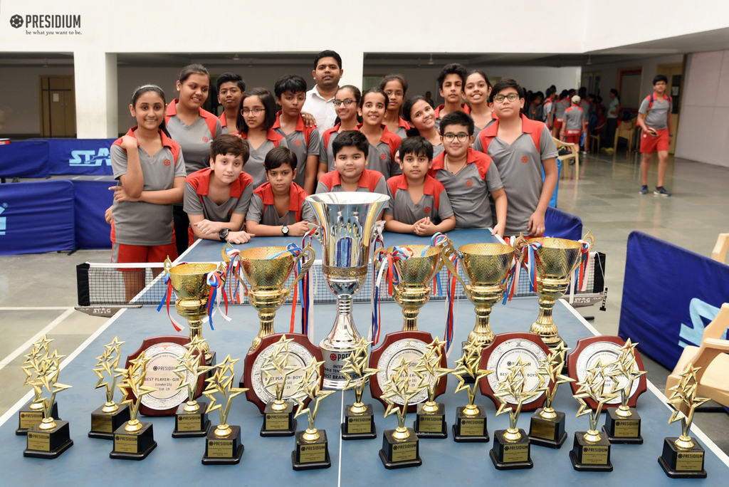 Presidium Indirapuram, CHAMPIONS OF IP OUTSHINE IN THE INTER-PRESIDIUM TABLE TENNIS