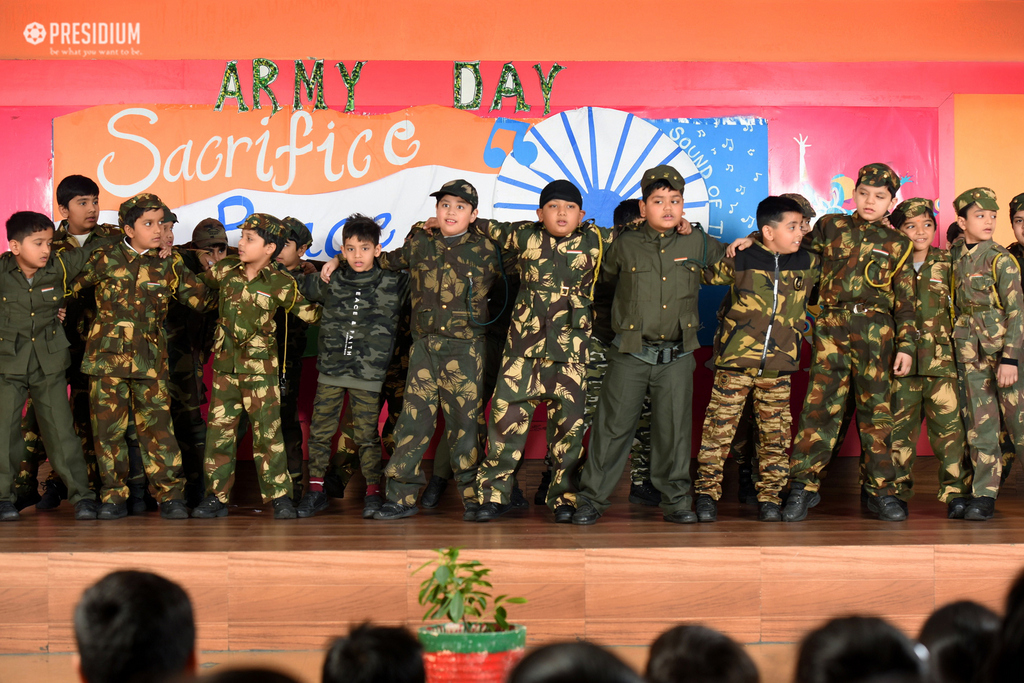 Presidium Pitampura, PRESIDIANS PAY TRIBUTE TO OUR SOLDIERS ON NATIONAL ARMY DAY