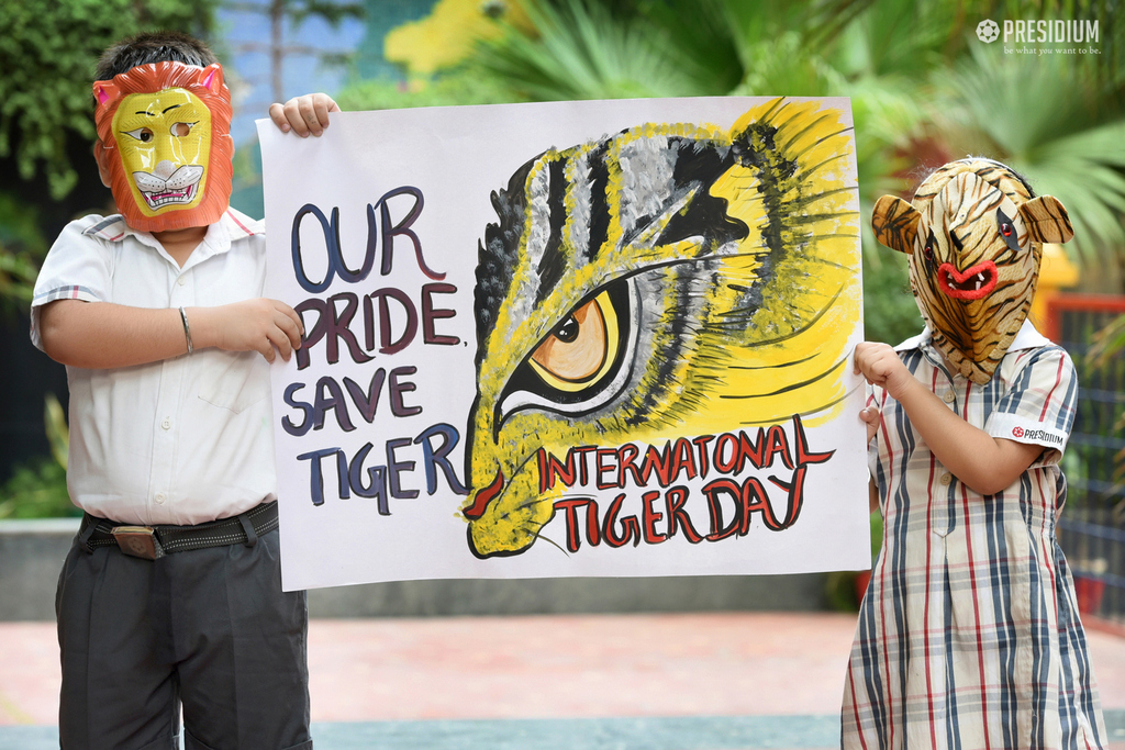 Presidium Pitampura, INTERNATIONAL TIGER DAY: SAVE THE LORD OF THE JUNGLE!