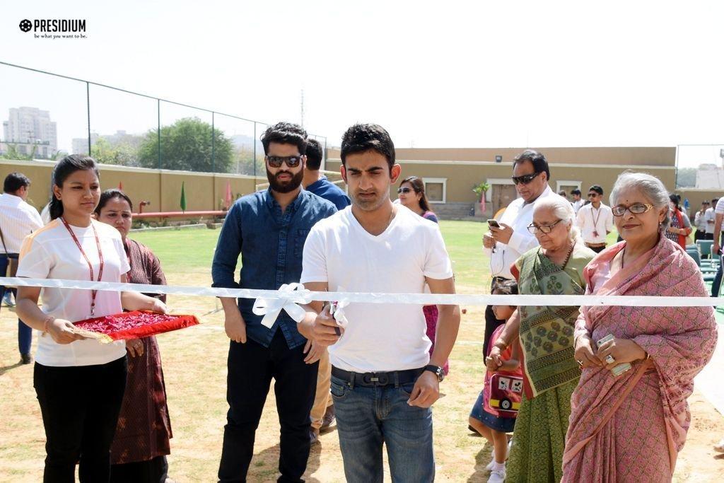 GAUTAM GAMBHIR LAUNCHES EDEN CRICKET ACADEMY AT PRESIDIUM