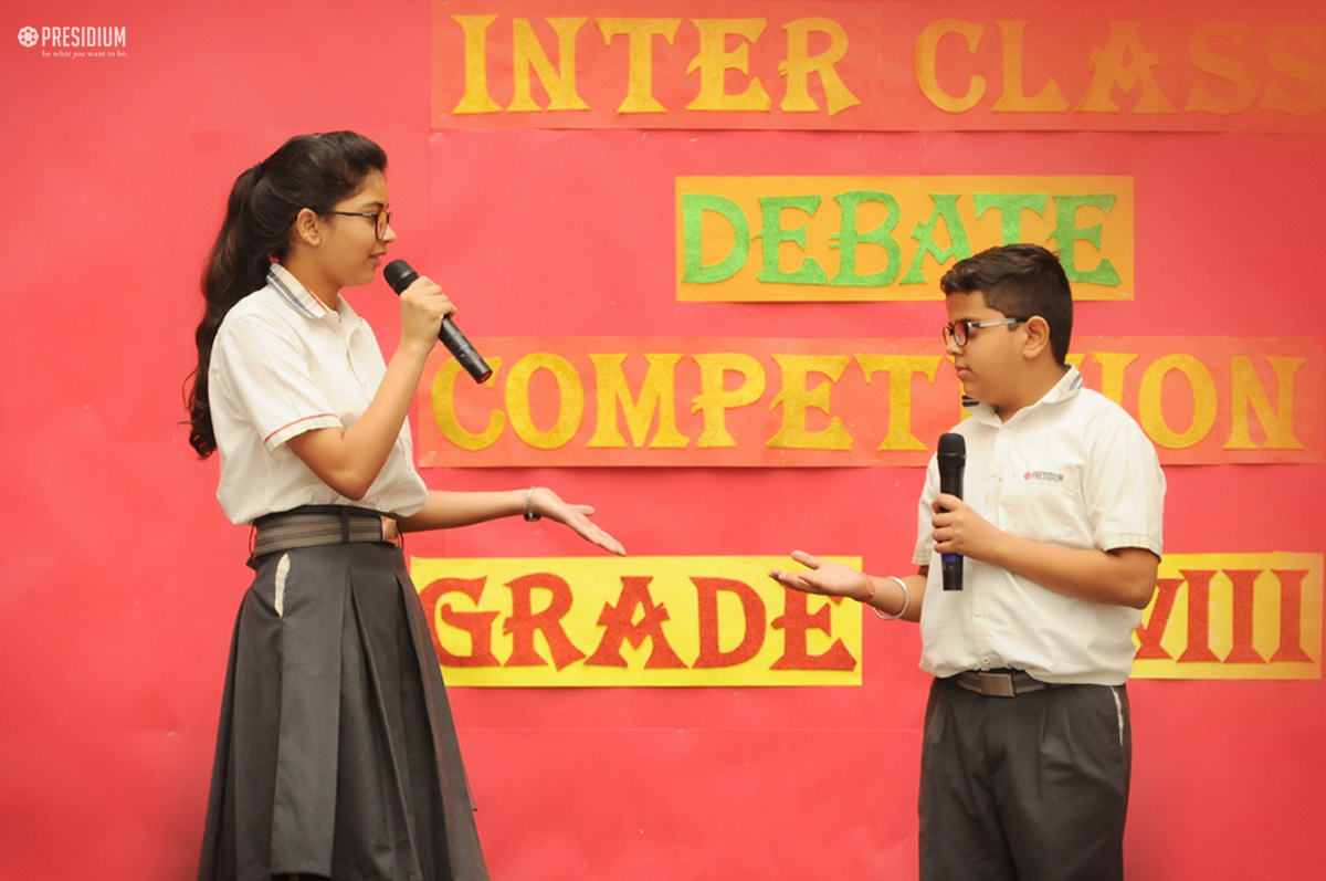 Presidium Rajnagar, INTER-CLASS DEBATE: PRESIDIANS ENHANCE PRESENTATIONAL SKILLS