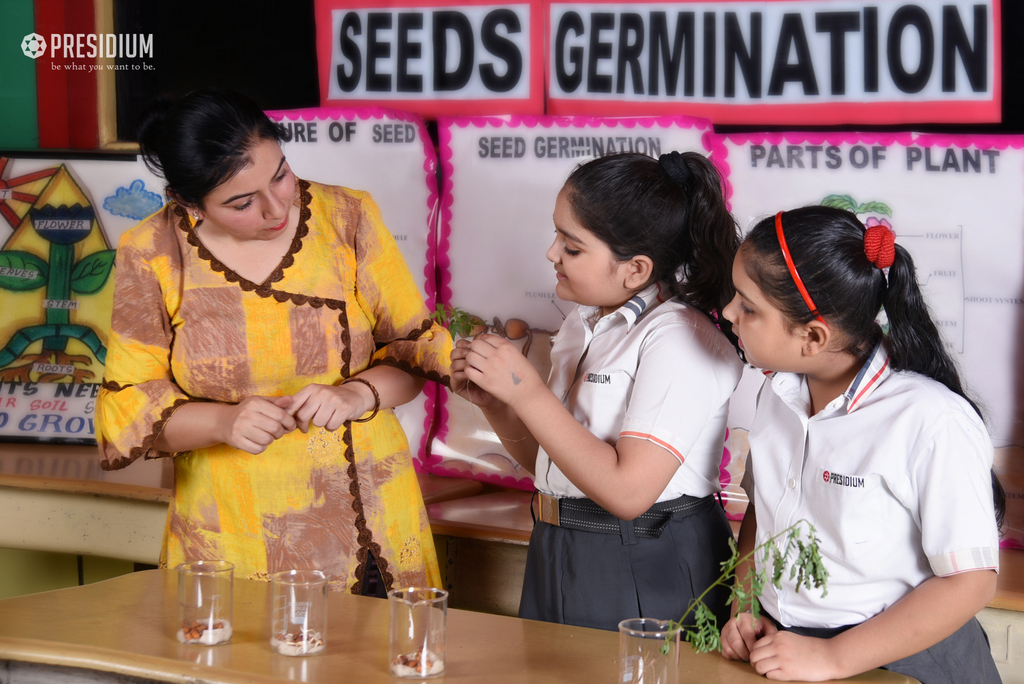 Presidium Punjabi Bagh, STUDENTS LEARN ABOUT GERMINATION AS THEY CULMINATE THEME ‘PLANTS’