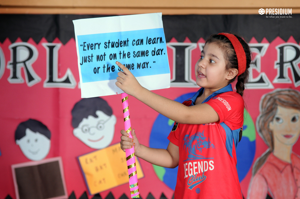 Presidium Punjabi Bagh, STUDENTS VOUCH FOR ‘EDUCATION FOR ALL’ ON LITERACY DAY