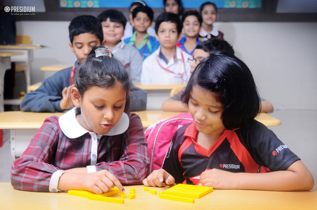 Presidium Rajnagar, PRESIDIANS USE DIENES BLOCK TO DEVELOP CRITICAL MATHS THINKING