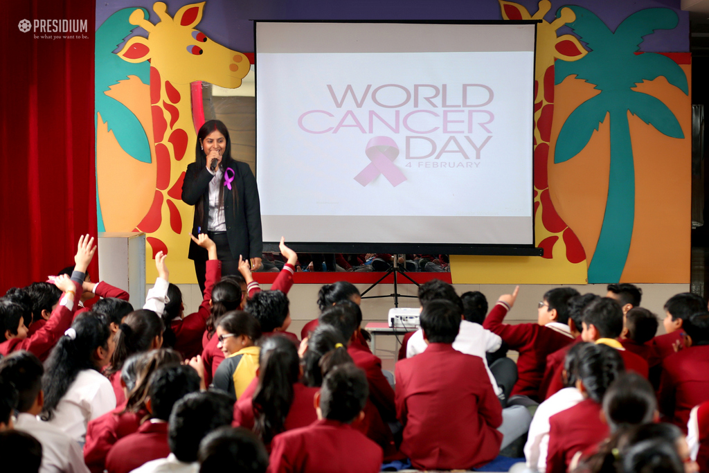 Presidium Rajnagar, PRESIDIUM RAISE AWARENESS AMONGST STUDENTS ON WORLD CANCER DAY