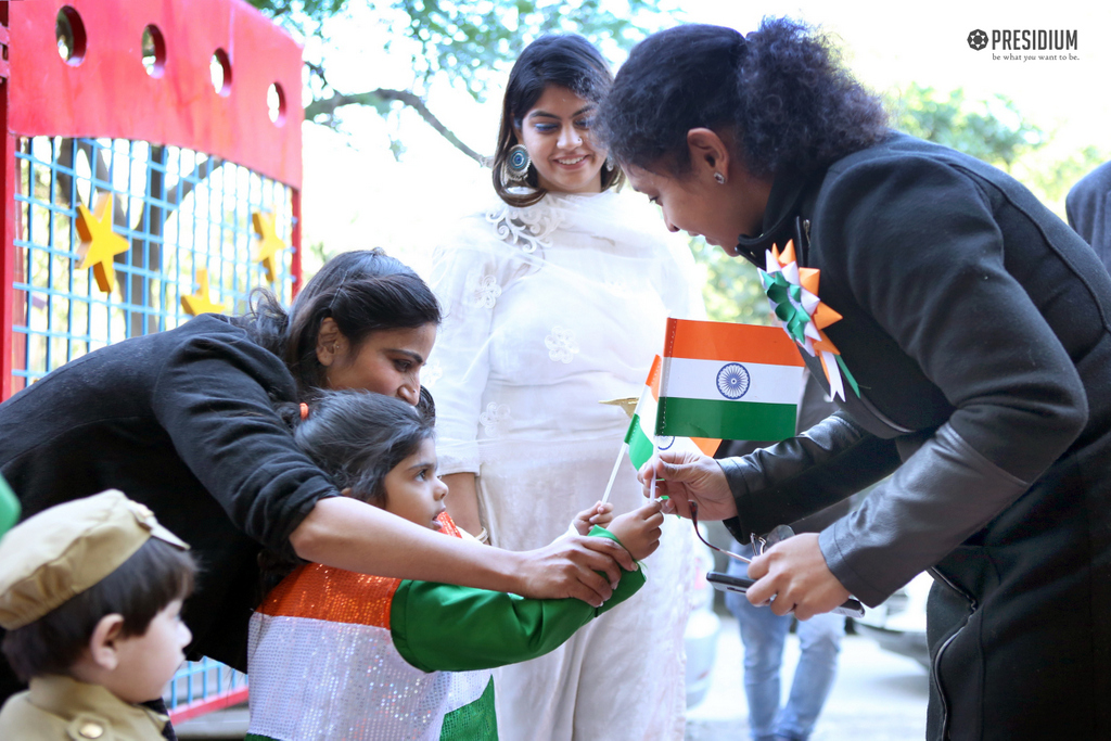 Presidium Indirapuram, STUDENTS CELEBRATE THE UNITY OF INDIA WITH MRS.SUDHA GUPTA