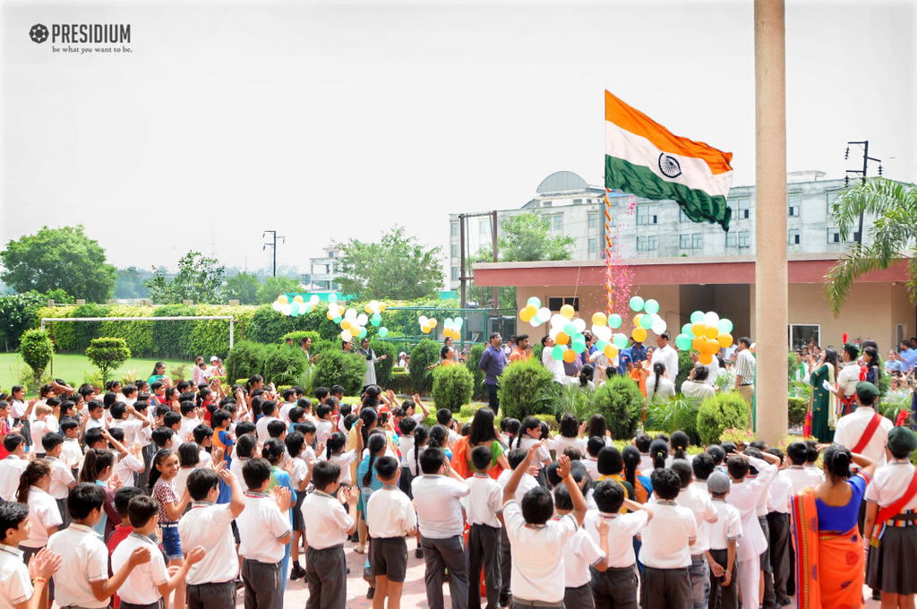 Presidium Rajnagar, PRESIDIANS PROUDLY SALUTE THE TRICOLOUR ON INDEPENDENCE DAY