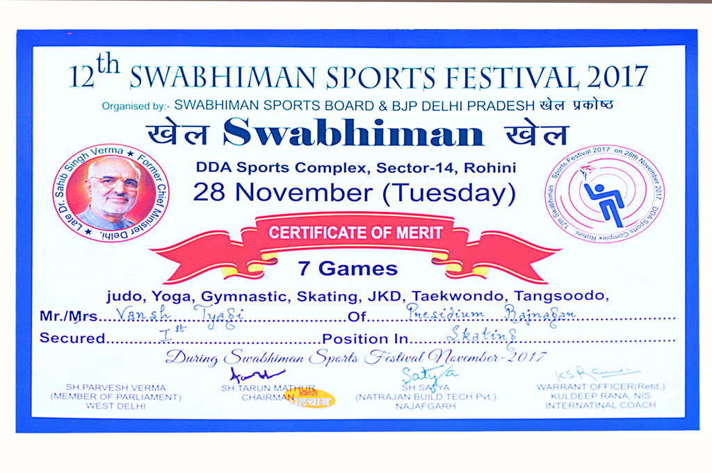 Presidium Rajnagar, SKATING COMPETITION: OUR SPORTS STARS BAG 7 GOLD, SILVER & BRONZE