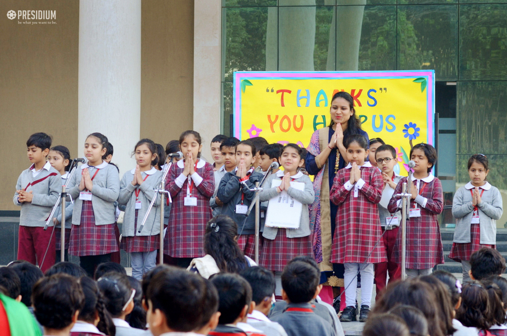 Presidium Gurgaon-57, GRADE 2 PRESIDIANS EXPRESS MANY THANKS TO THEIR LOVING TEACHERS