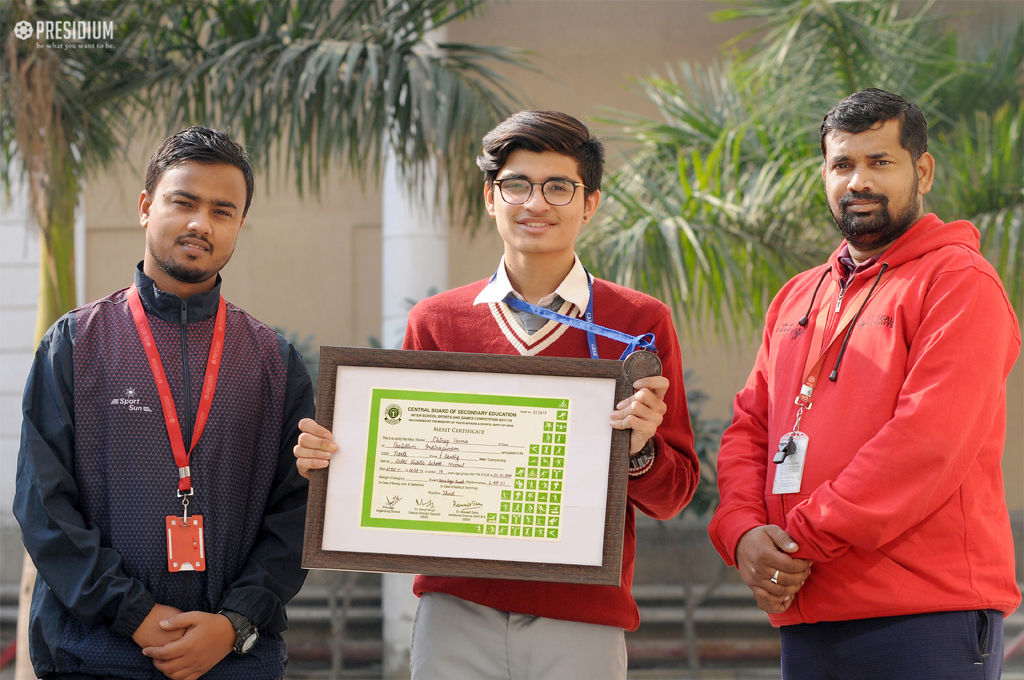 TALENTED CHIRAG BAGGED BRONZE AT CBSE SKATING ZONAL CHAMPIONSHIP