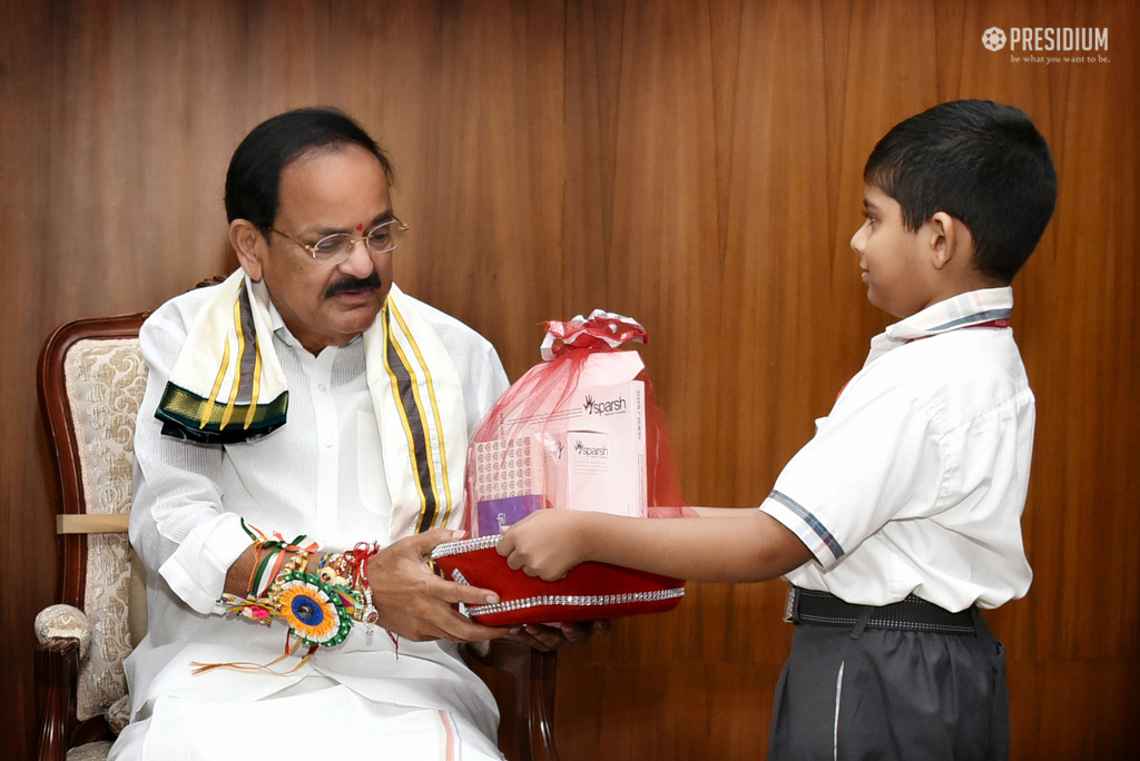 Presidium Dwarka-6, STUDENTS OF PRESIDIUM DWARKA 6 VISIT THE VICE PRESIDENT OF INDIA SHRI VENKAIAH NAIDU