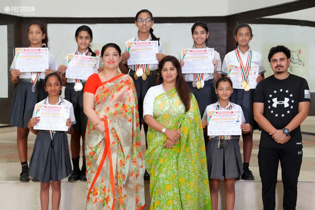 Presidium Indirapuram, YOGA MAESTROS BRING BACK GLORY FROM 36TH YOGA SPORTS CHAMPIONSHIP