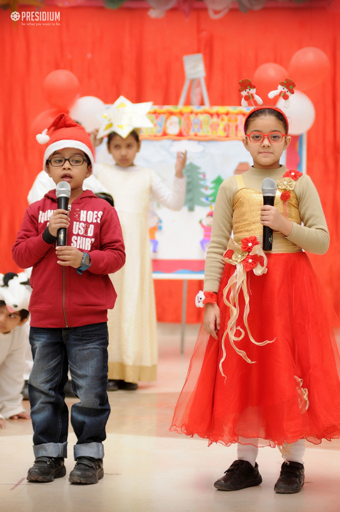 Presidium Indirapuram, ASSEMBLY ON CHRISTMAS TEACHES LITTLE PRESIDIANS TO CARE & SHARE