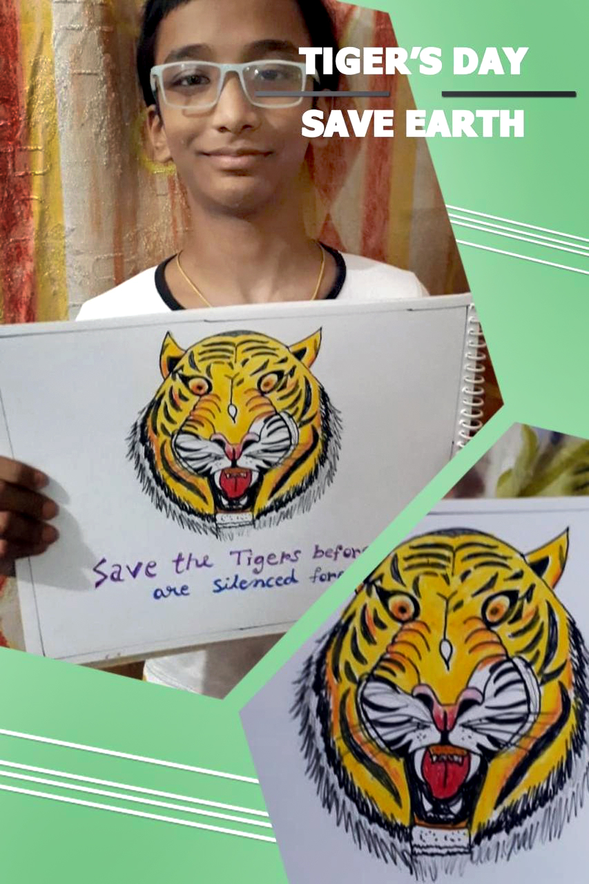 Presidium Pitampura, GLOBAL TIGER DAY: STUDENTS PLEDGE TO SAVE THE LORD OF THE JUNGLE!